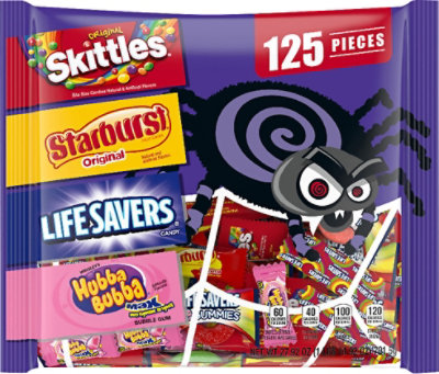 Mars Candy Mix Halloween Skittles Starburst Life Saver & Hubba Bubba 125 Count - 63.43 Oz - Image 2