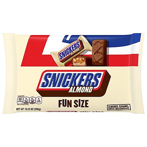 Snickers Almond Fun Size Halloween Chocolate Candy - 10.23 Oz