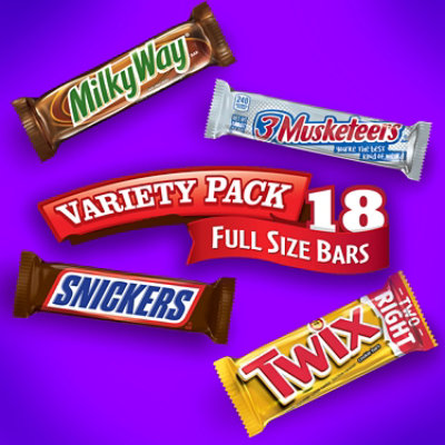 Snickers Twix Milky Way And 3 Musketeers Assortment Chocolate Candy Bar Variety Pack - 18 Count - Image 2