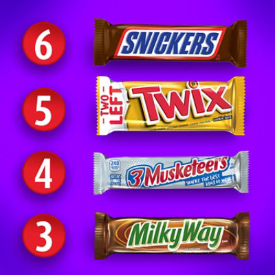 Snickers Twix Milky Way And 3 Musketeers Assortment Chocolate Candy Bar Variety Pack - 18 Count - Image 5