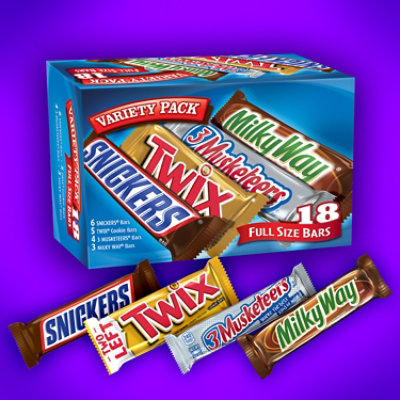 Snickers Twix Milky Way And 3 Musketeers Assortment Chocolate Candy Bar Variety Pack - 18 Count - Image 3