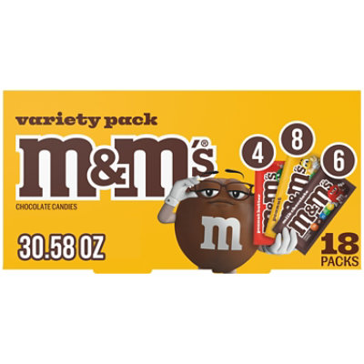 M&M'S Full Size Assortment Milk Chocolate Candy Bars Pack - 18-30.58 Oz - Image 1