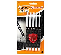 Bic Prevaguard Clic Stic Antimicrobial Black Pen - 5 Count
