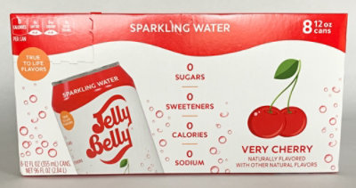 Jelly Belly Very Cherry Sparkling Water - 8-12 Fl. Oz.