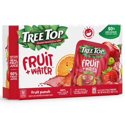 Tree Top Fruit + Water Fruit Punch - 8-6 Fl. Oz.