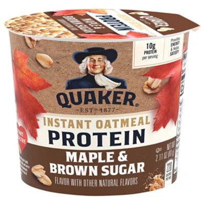 Quaker Protein Instant Oatmeal Maple & Brown Sugar - 2.11 Oz - Image 2