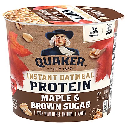 Quaker Protein Instant Oatmeal Maple & Brown Sugar - 2.11 Oz - Image 2