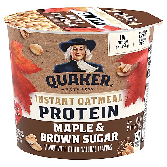 Quaker Protein Instant Oatmeal Maple & Brown Sugar - 2.11 Oz