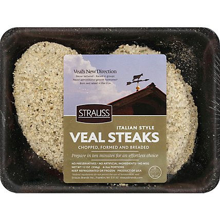 Strauss Italian Breaded Veal Steaks Frozen - 12 Oz - Image 2