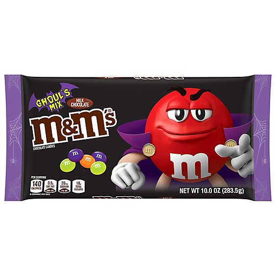 M&M'S Ghouls Mix Milk Chocolate Halloween Candy - 10 Oz