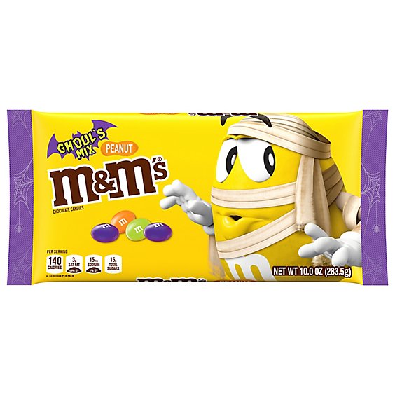 M&M'S Peanut Milk Chocolate Ghouls Mix Chocolate Halloween Candy - 10 Oz