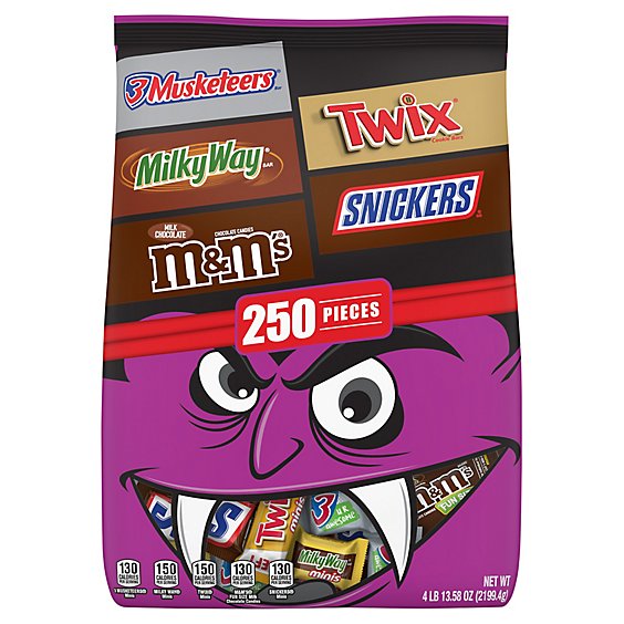 Mars Chocolate Candy Halloween Variety Mix 250 Count - 77.58 Oz