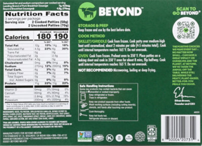 Beyond Meat Beyond Breakfast Sausage Plant Based Spicy Breakfast Patties - 7.4 Oz - Image 6