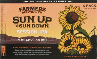 Farmers Brewing Company Sun Up Til Sun Down Session Ipa In Cans - 6-12 Fl. Oz. - Image 4