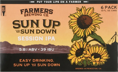 Farmers Brewing Company Sun Up Til Sun Down Session Ipa In Cans - 6-12 Fl. Oz. - Image 2