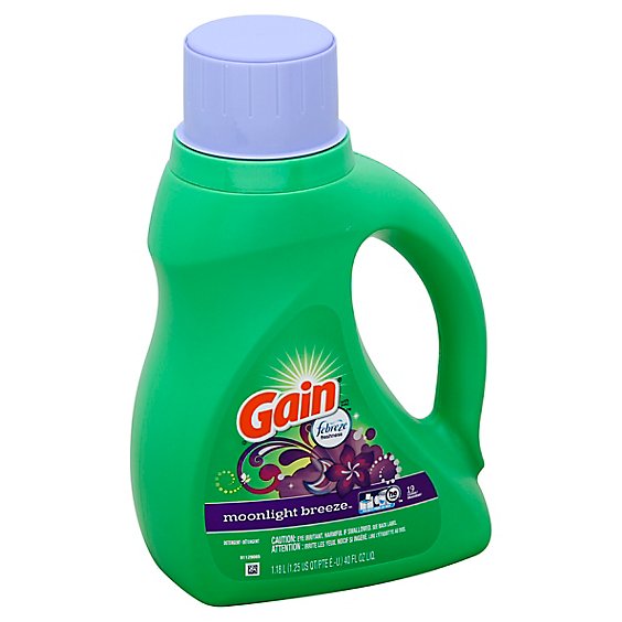 Gain Laundry Detergent Liquid With Febreze Freshness Moonlight Breeze - 40 Fl. Oz.