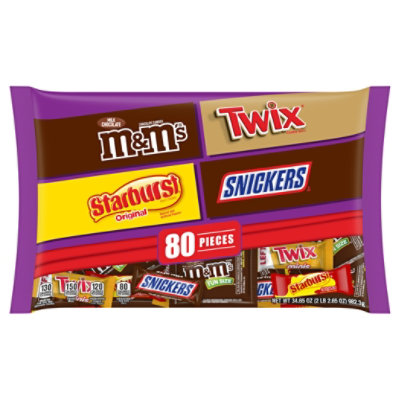 Mars Chocolate Candy Halloween Mix M&Ms Snickers Twix & Skittles 80 Count - 34.65 Oz - Image 3