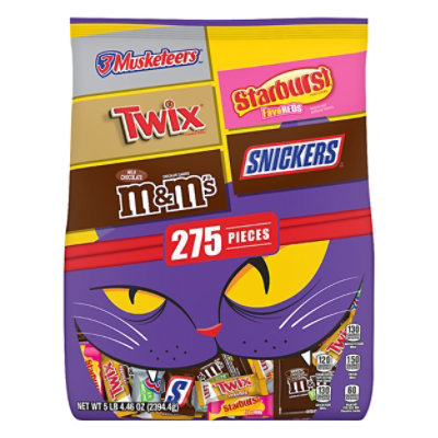 Mars Chocolate Candy Halloween Variety Mix M&Ms Snickers Twix & Skittles 275 Count - 84.46 Oz