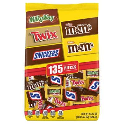 M&M'S And Snickers Peanut And Peanut Butter Assorted Chocolate Halloween  Candy 50 Count - 25.91 Oz - Safeway