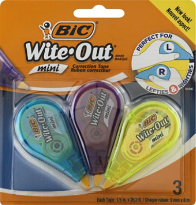 Bic Correction Tape White Out Mini - 3 Count - Image 2