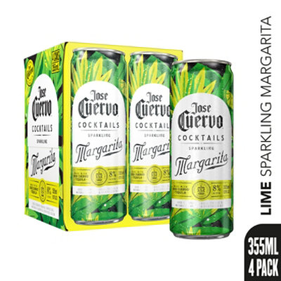 Jose Cuervo Sparkling Margarita Classic Lime Ready to Drink Cocktail - 4-355 Ml - Image 2