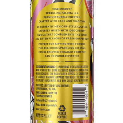 Jose Cuervo Paloma Sparkling Margarita Cocktail - 355 Ml - Image 4