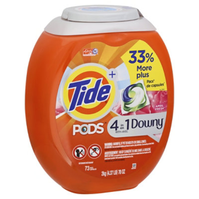 Tide PODS with Downy April Fresh Liquid Laundry Detergent Pacs - 73 Count - Image 1