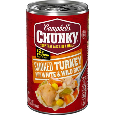 Campbell's Chunky Smoked Turkey with White and Wild Rice Soup - 18.6 Oz - Image 1