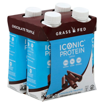 Iconic Protein Drnk Chctruff 4pk - 44 Oz - Safeway