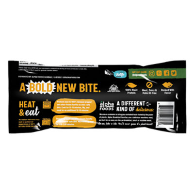 Alpha Foods Burrito Veggie Breakfast - 5.5 Oz