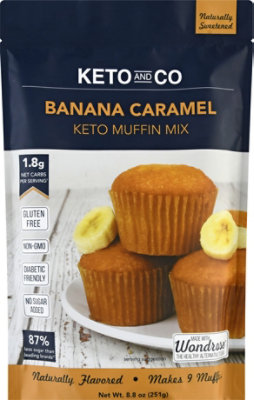 Keto & Co Muffin Mix Banana Caramel - 8.8 Oz - Image 2