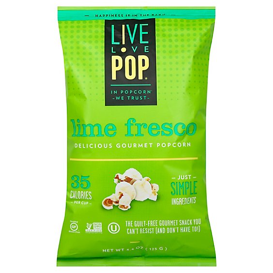 Live Love Poppopcorn Lime Frescopcorn - 4.4 Oz