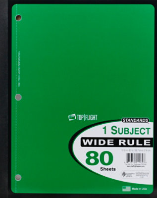 Top Flight Wireless Notebook Wide Ruled 80ct - Each - Image 2