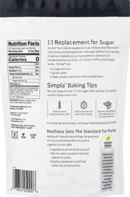 Madhava Honey Sweetener Simpla Zero Cal - 12 Oz - Image 6