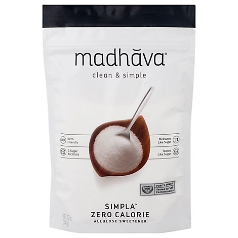 Madhava Honey Sweetener Simpla Zero Cal - 12 Oz