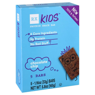 RX Kids Protein Snack Bar Delicious Flavor Chocolate Chip 5 Count - 5.8 Oz