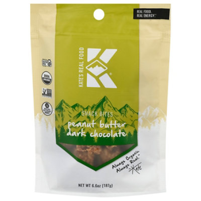 Kate's Real Food Dark Chocolate Peanut Butter Snack Bites - 6.6 Oz