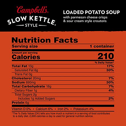 Campbells Soup Loaded Potato W/Bacon - 7.5 Oz