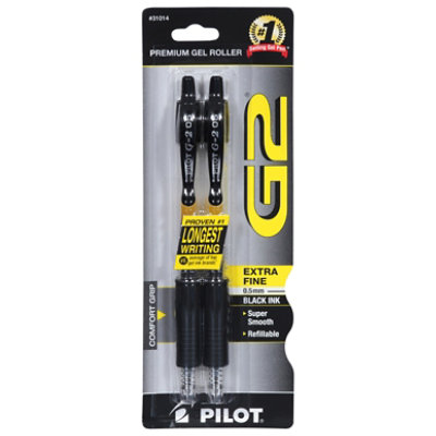 Pilot G2 Extra Fine Black Gel Roller - 2 Count