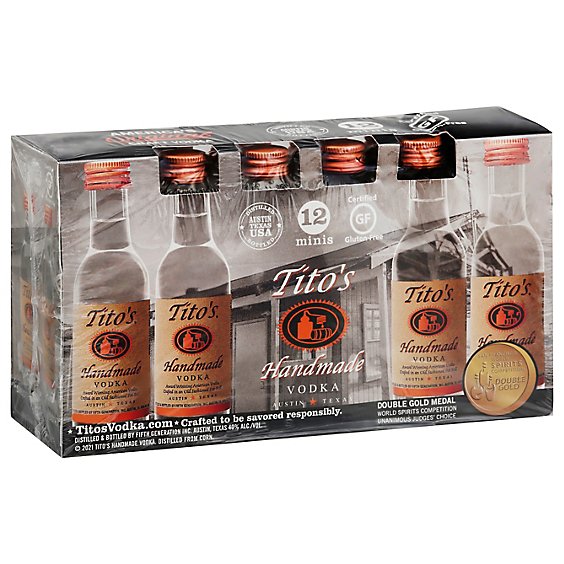 Tito's Handmade Vodka - 12- 50 Ml
