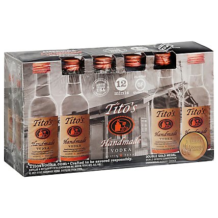 Tito's Handmade Vodka - 12-50 Ml - Image 1