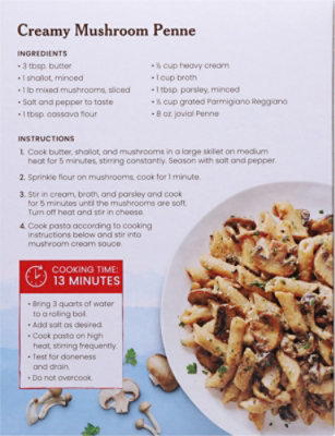 Jovial Pasta Cassava Penne Rigatoni - 8 Oz - Image 6