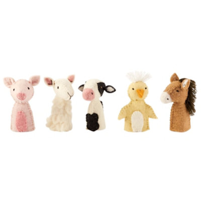 Mud Pie Barnyard Finger Puppet Set - Each