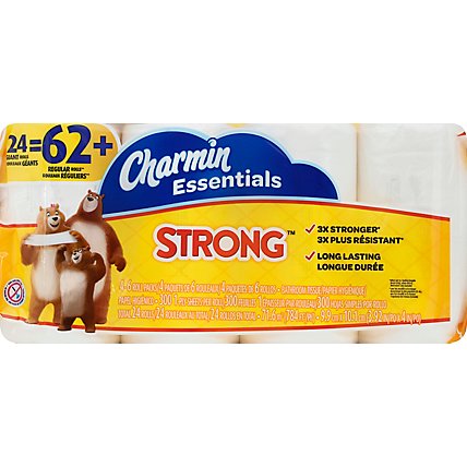 Charmin Essentials Strong 24gr 300ct - 24 Roll - Image 2