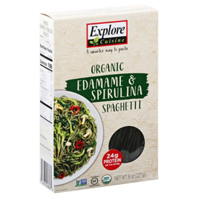 Explore Cuisine Pasta Edamame Spirulina Spaghetti - 8 Oz