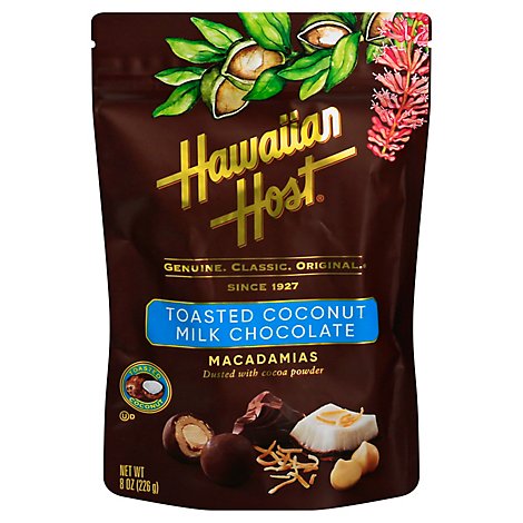 Hawaiian Host Toasted Coconut Milk Choc - 8 Oz