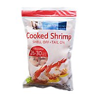 Water Front Bistro Shrimp Cooked 26-30 Count Tail On Frozen - 2 Lb - Image 1