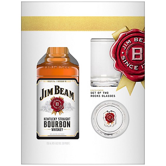 Jim Beam Bourbon Rocks Glasses - 750 Ml
