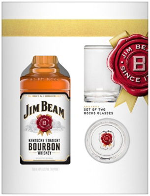 Jim Beam Bourbon Rocks Glasses - 750 Ml