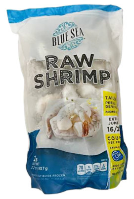 Blue Sea 16-20 Count Raw Shrimp Frozen - 2 Lb - Image 1